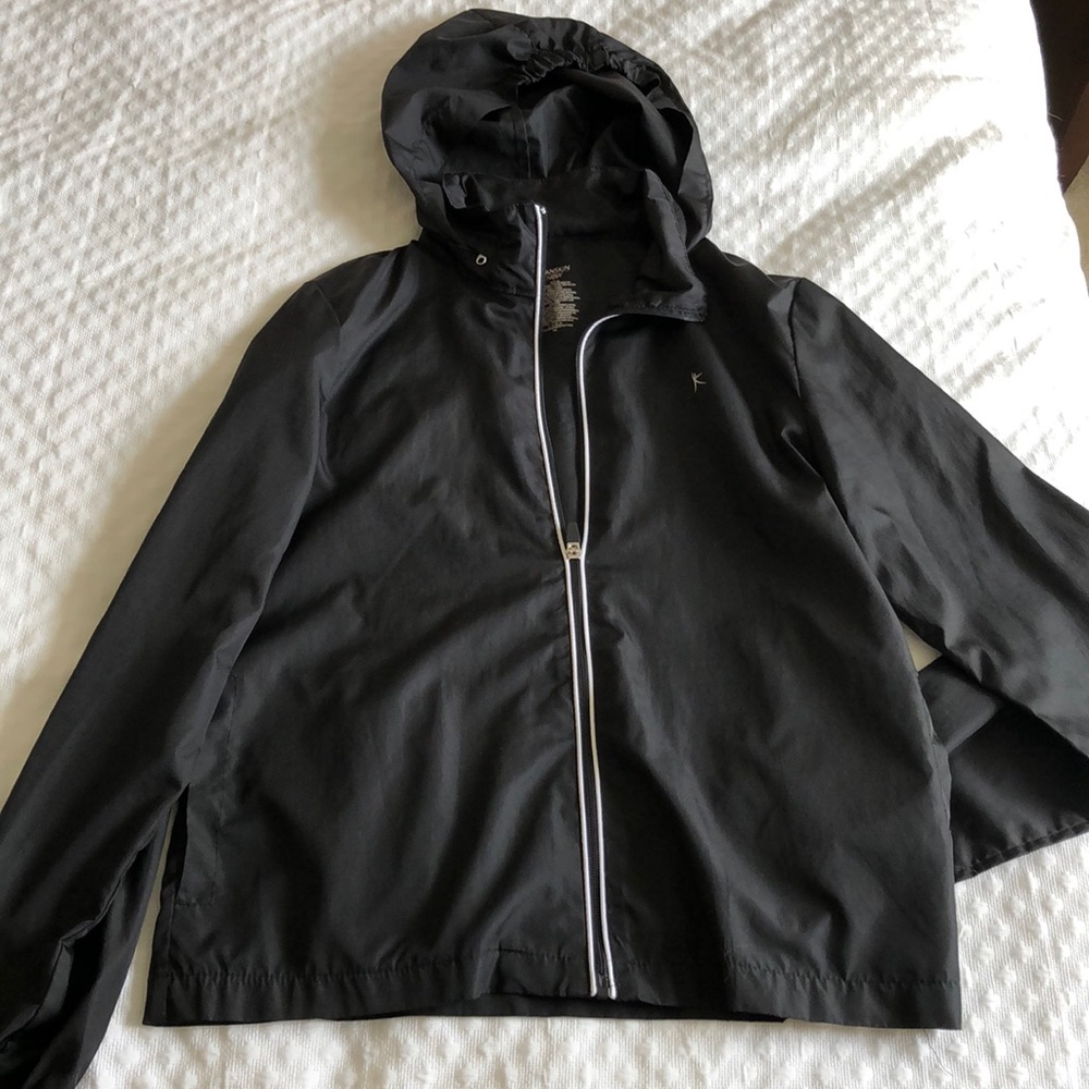 Black windbreaker